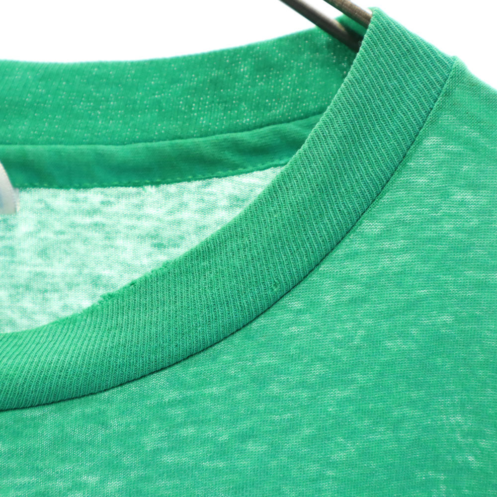 Hanes ヘインズ 80s 90s USA製 オールド 半袖 シングルステッチ Tシャツ L グリーン メンズ