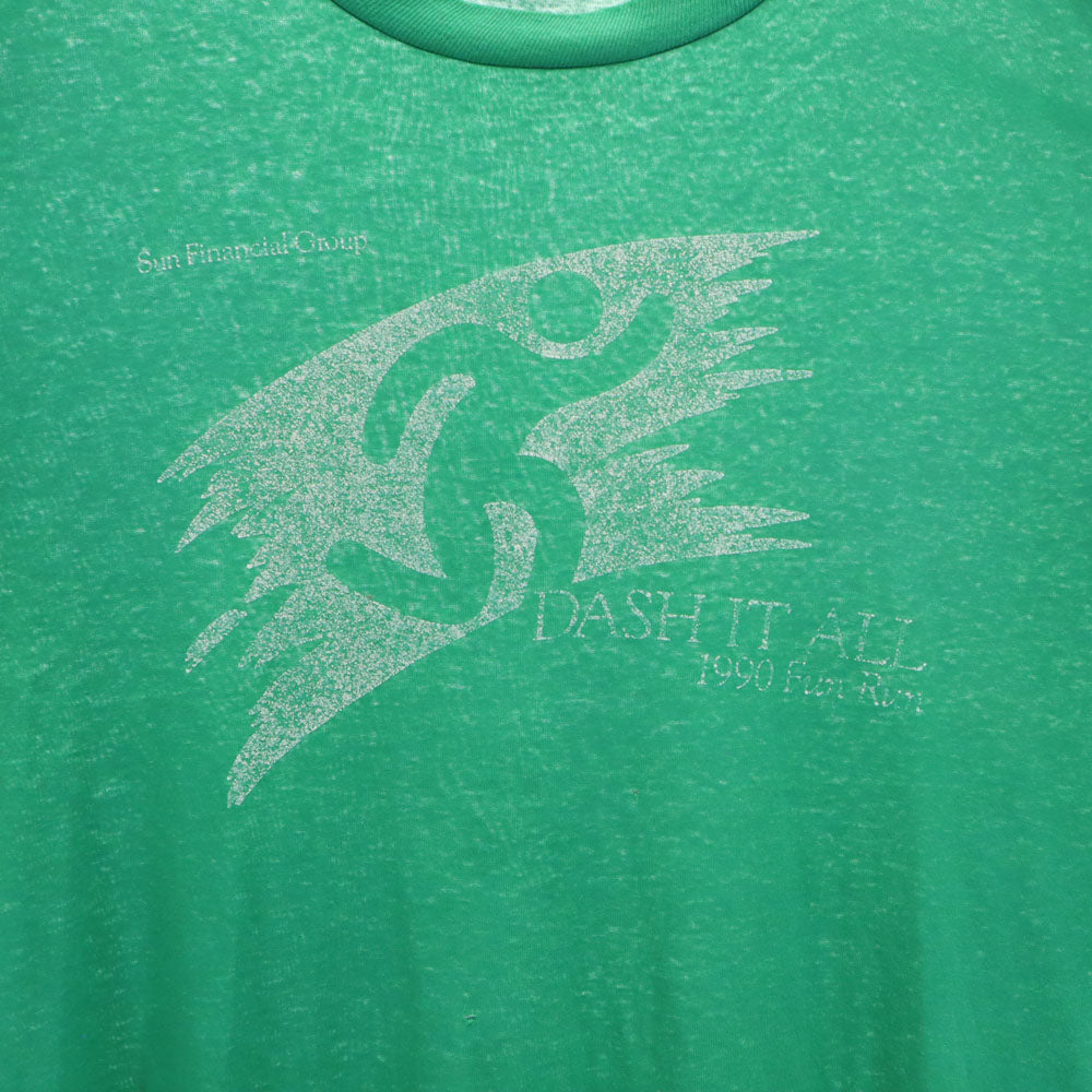 Hanes ヘインズ 80s 90s USA製 オールド 半袖 シングルステッチ Tシャツ L グリーン メンズ