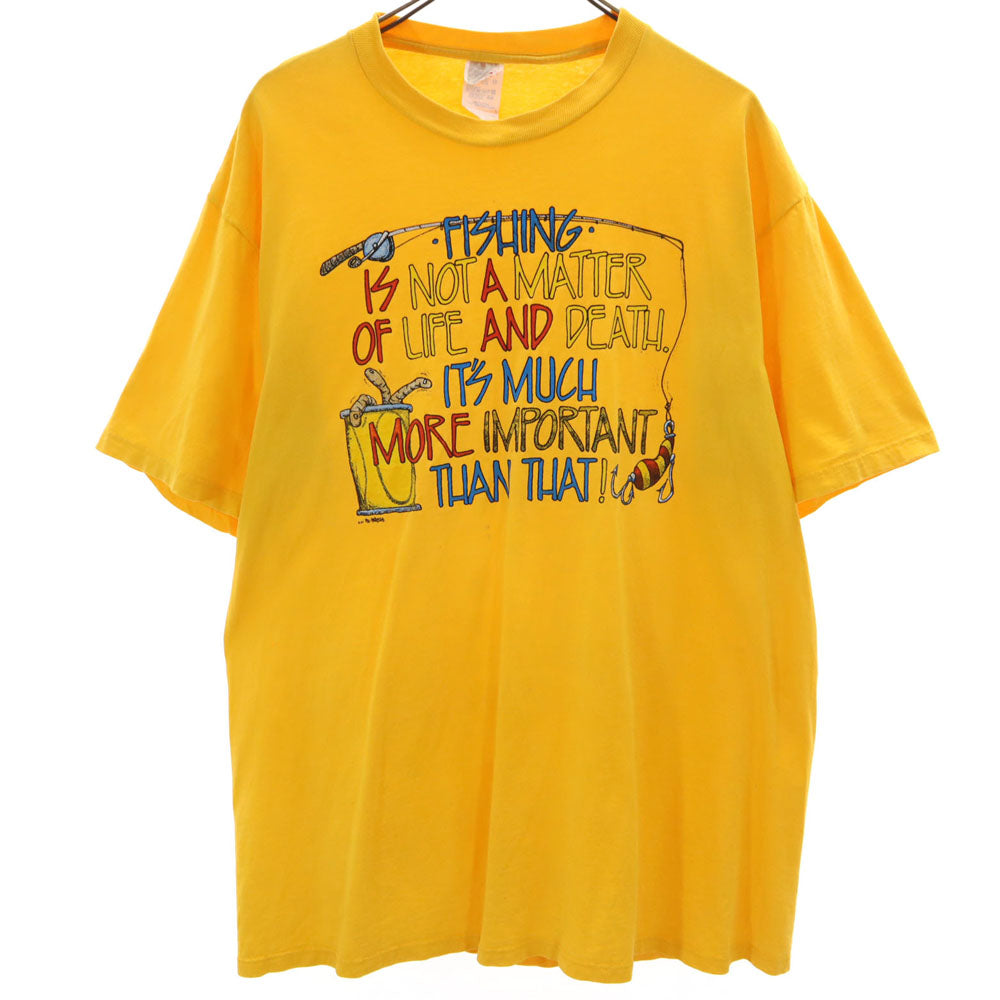 JERZEES ジャージーズ 90s USA製 オールド 半袖 シングルステッチ Tシャツ XL イエロー系 メンズ