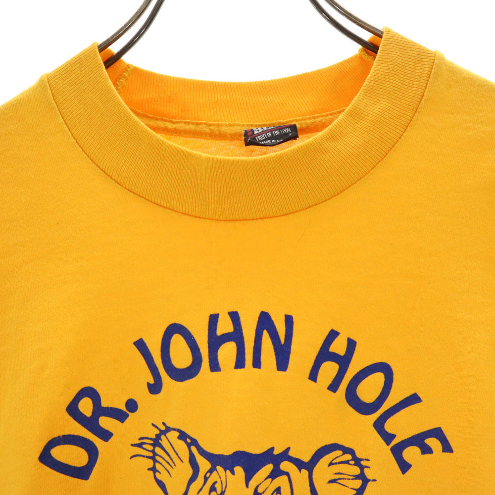 FRUIT OF THE LOOM フルーツオブザルーム 90s USA製 オールド 半袖 シングルステッチ Tシャツ 14-16 イエロー系 キッズ