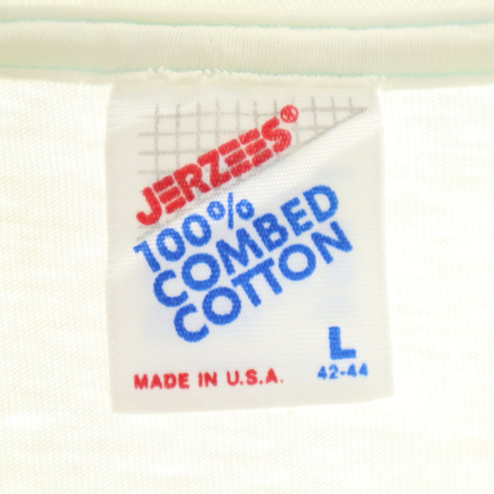 JERZEES ジャージーズ 90s USA製 オールド 半袖 シングルステッチ Tシャツ L 白 メンズ