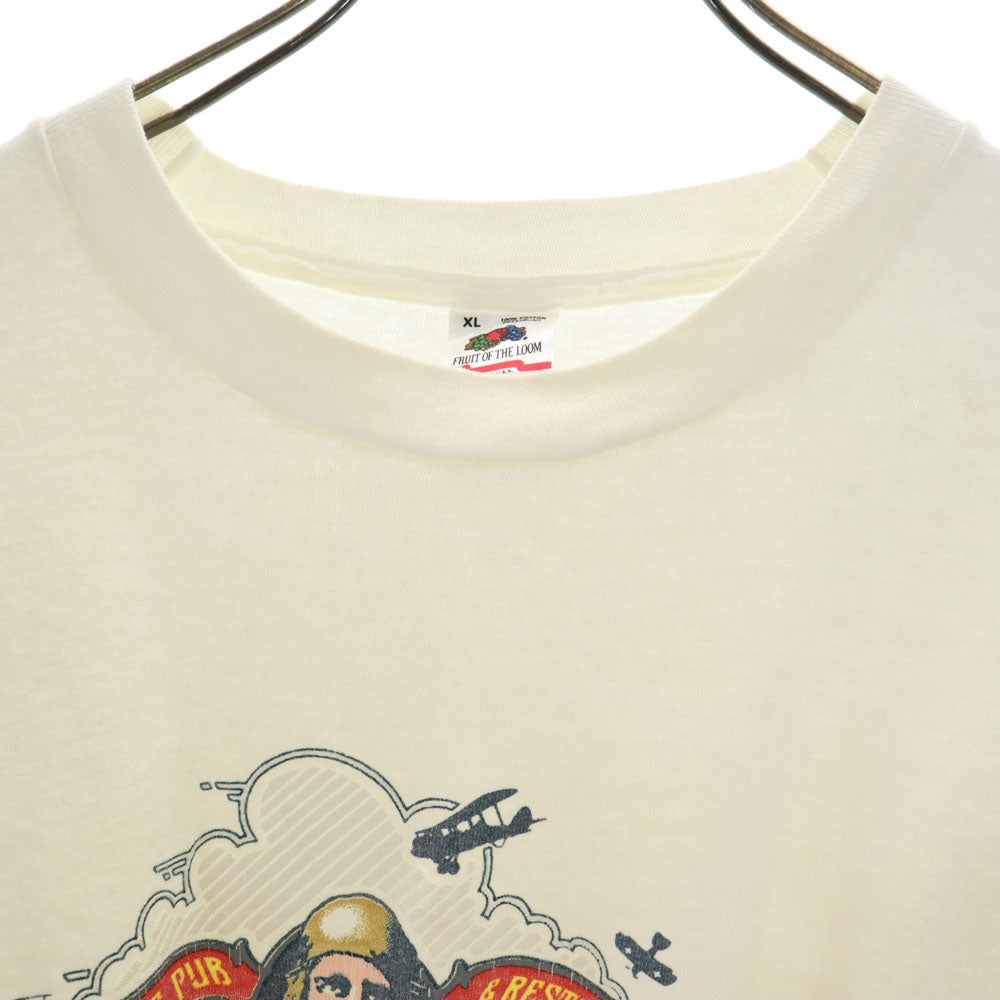フルーツオブザルーム 90s USA製 オールド 半袖 シングルステッチ Tシャツ XL 白 FRUIT OF THE LOOM メンズ