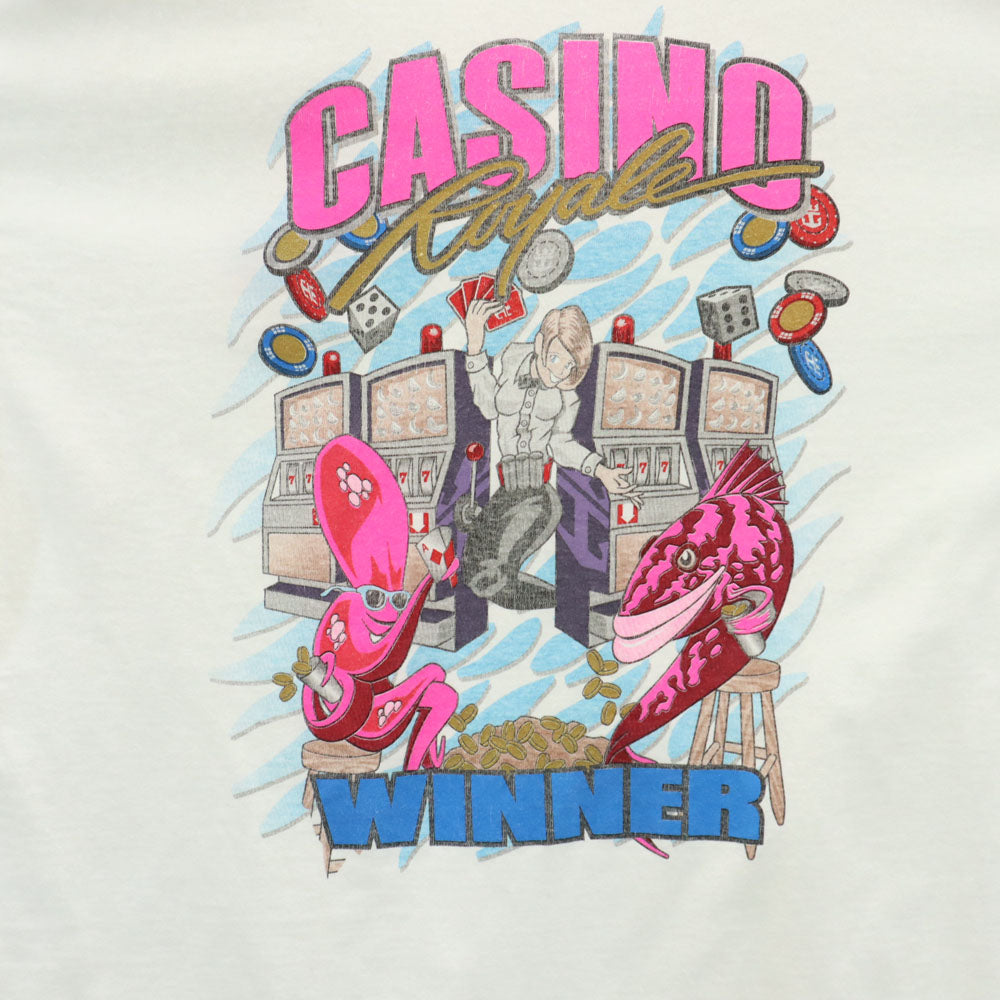 アンヴィル 90s 00s バックプリント カジノ 半袖 オールド Tシャツ L ホワイト anvil CASINO メンズ