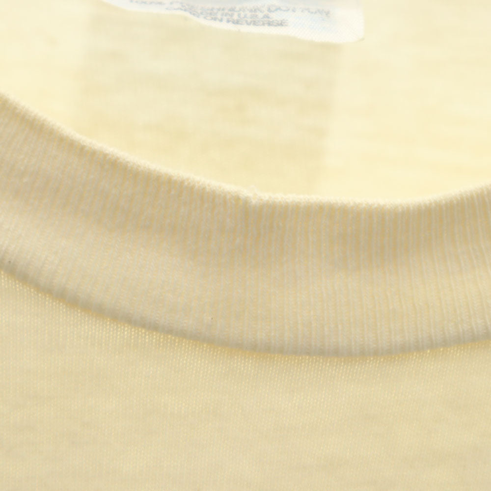 Hanes ヘインズ 90s USA製 オールド 半袖 シングルステッチ Tシャツ XL アイボリー系 BEEFY-T 機関車 メンズ