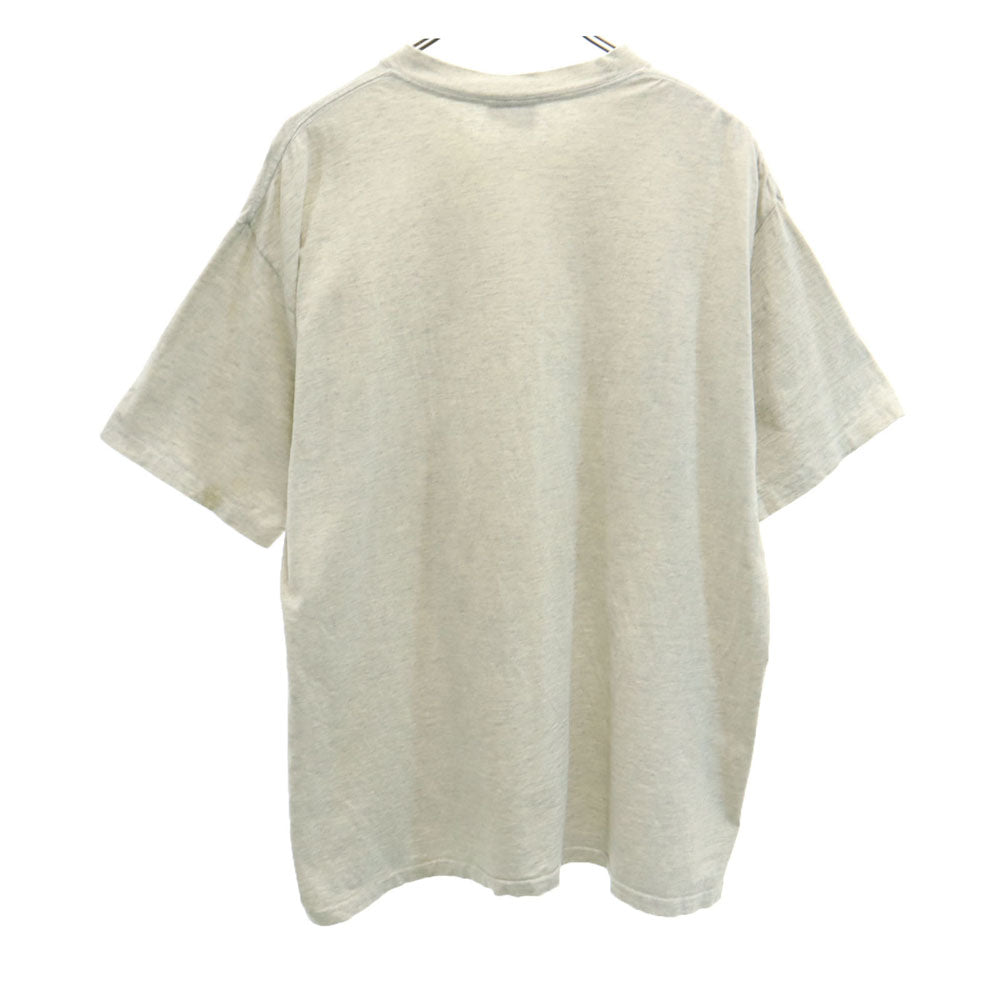 ナツメグ 90s USA製 オールド カレッジプリント 半袖 シングルステッチ Tシャツ XL グレー NUTMEG MICHIGAN メンズ