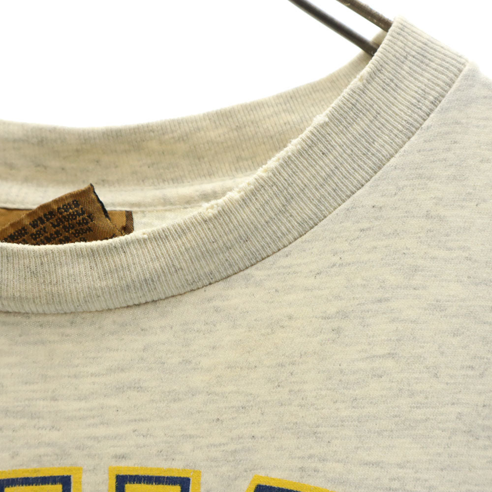 ナツメグ 90s USA製 オールド カレッジプリント 半袖 シングルステッチ Tシャツ XL グレー NUTMEG MICHIGAN メンズ