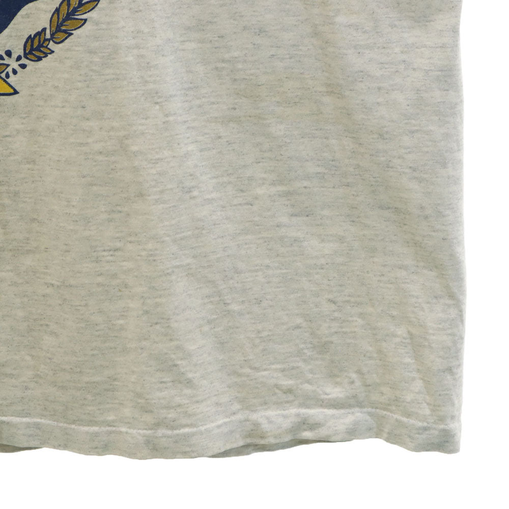 ナツメグ 90s USA製 オールド カレッジプリント 半袖 シングルステッチ Tシャツ XL グレー NUTMEG MICHIGAN メンズ