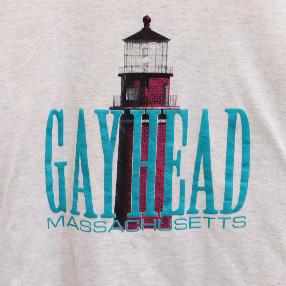 SOF Tee 90s USA製 オールド GAY HEAD 半袖 シングルステッチ Tシャツ XL ライトグレー メンズ