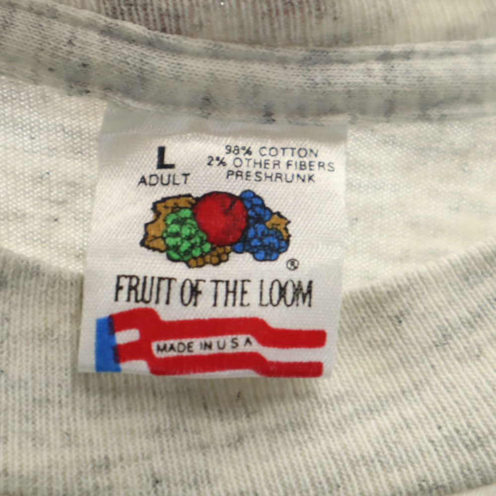 FRUIT OF THE LOOM フルーツオブザルーム 90s USA製 オールド 半袖 シングルステッチ Tシャツ L ライトグレー メンズ
