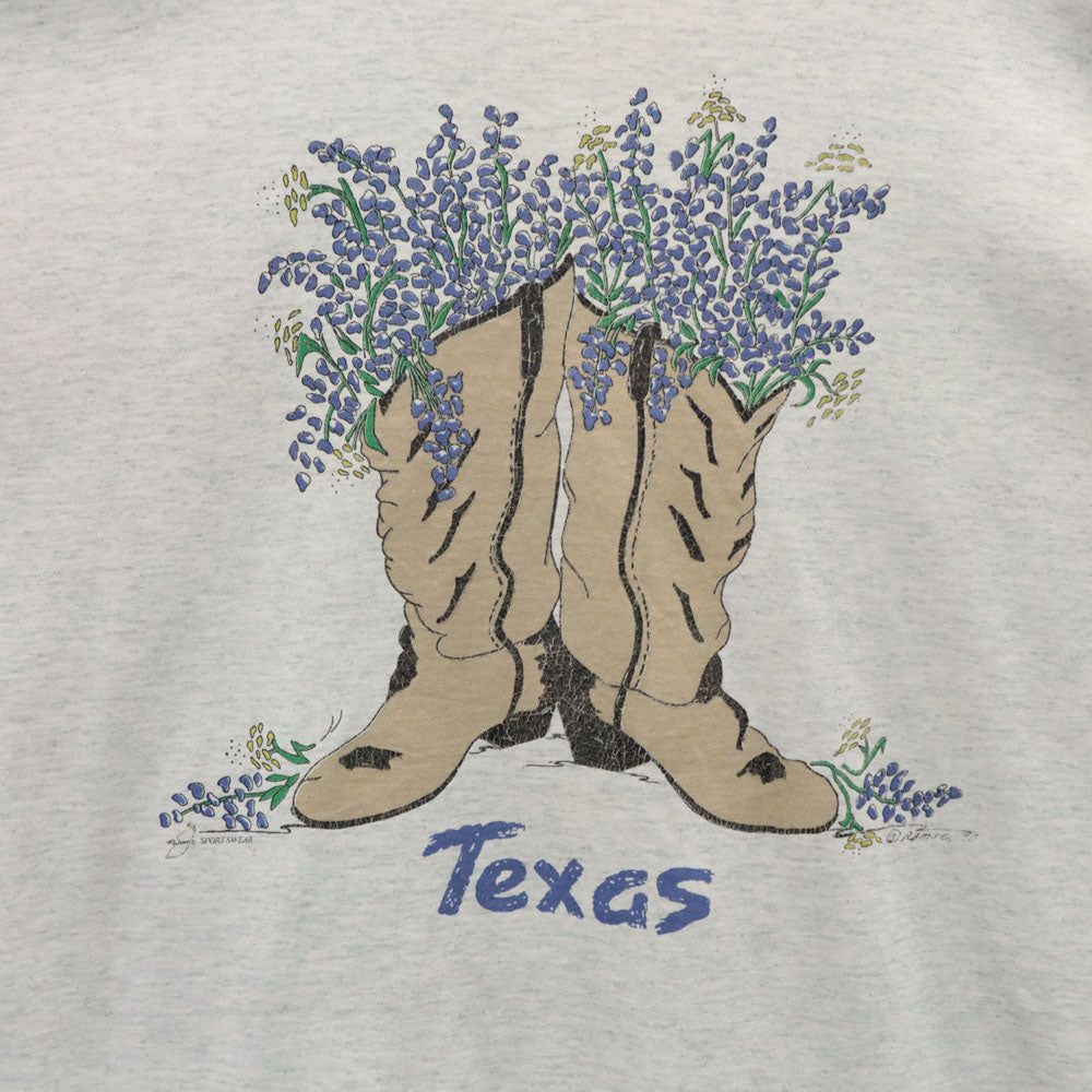 SCREEN STARS スクリーンスターズ 90s USA製 オールド プリント 半袖 シングルステッチ Tシャツ XL グレー系 メンズ