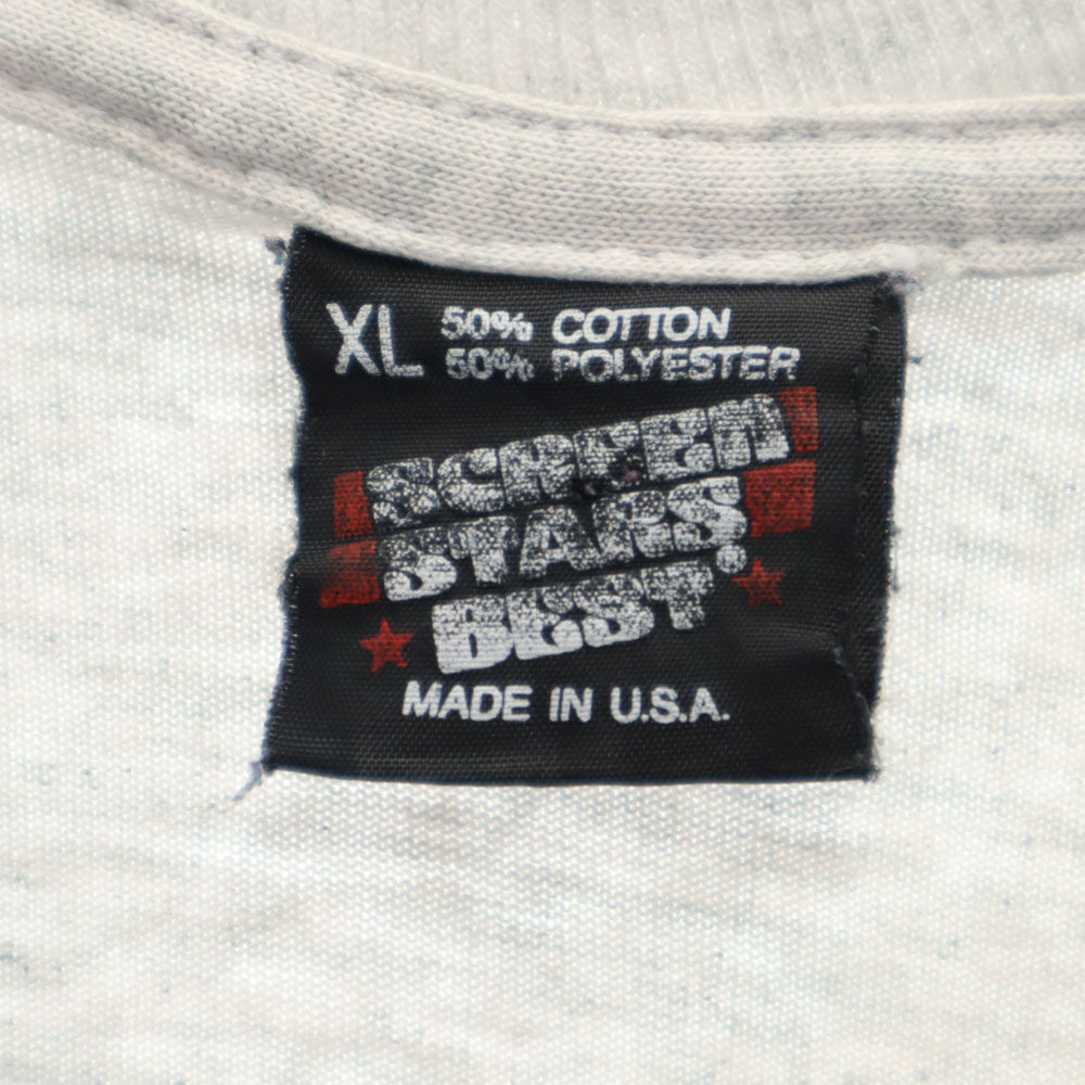 SCREEN STARS スクリーンスターズ 90s USA製 オールド プリント 半袖 シングルステッチ Tシャツ XL グレー系 メンズ