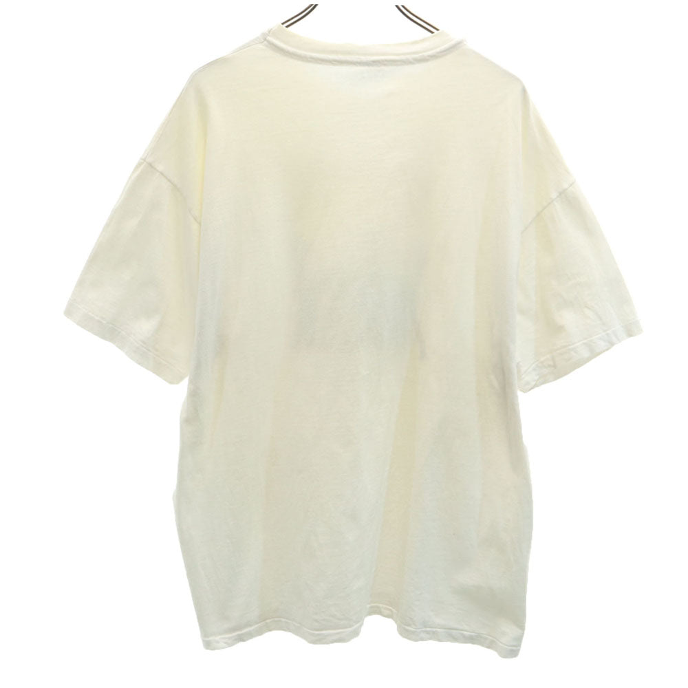 ヘインズ 90s USA製 オールド プリント 半袖 シングルステッチ Tシャツ XL ホワイト系 Hanes メンズ