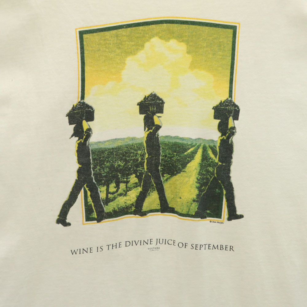 ヘインズ 90s USA製 オールド プリント 半袖 シングルステッチ Tシャツ XL ホワイト系 Hanes メンズ