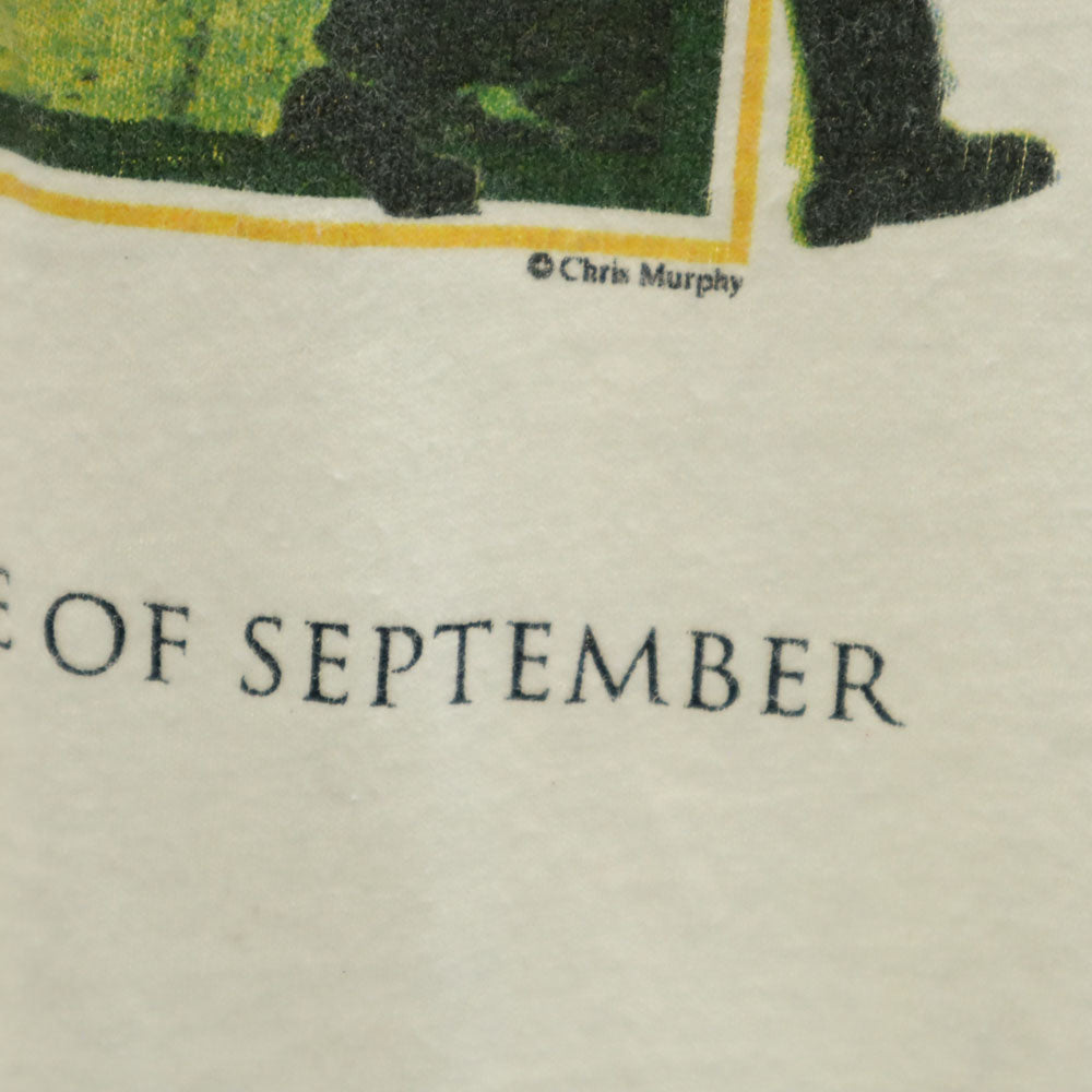 ヘインズ 90s USA製 オールド プリント 半袖 シングルステッチ Tシャツ XL ホワイト系 Hanes メンズ