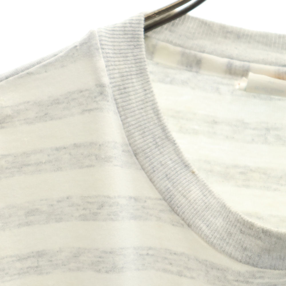 Island Waves 90s ボーダー 半袖 シングルステッチ オールド Tシャツ XL グレー系 メンズ