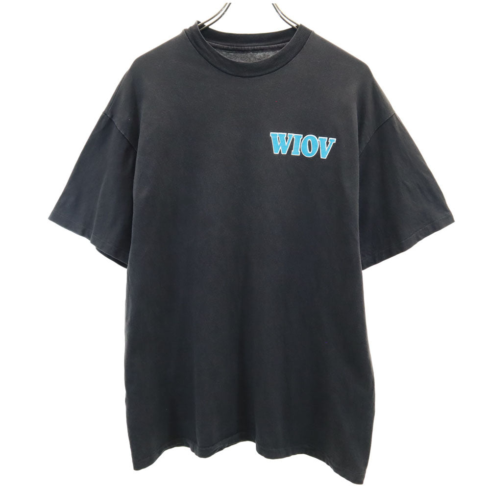 OLD オールド 90s シングルステッチ プリント 半袖 Tシャツ ブラック系 メンズ