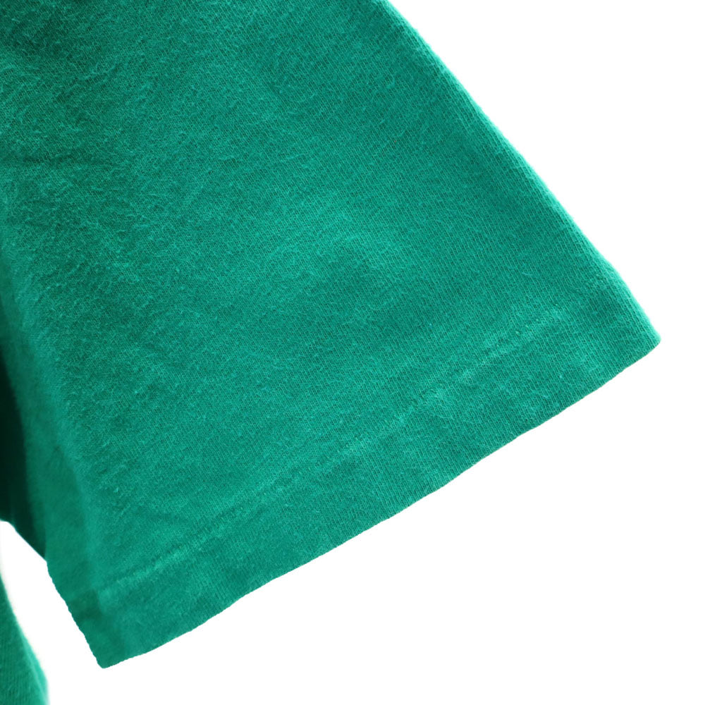 Hanes ヘインズ 80s 90s USA製 オールド シングルステッチ プリント 半袖 Tシャツ L グリーン系 メンズ
