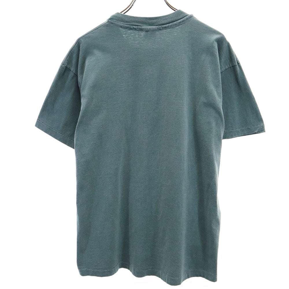 anbil アンビル 90s USA製 オールド シングルステッチ ネイティブプリント 半袖 Tシャツ XL グリーン系 メンズ