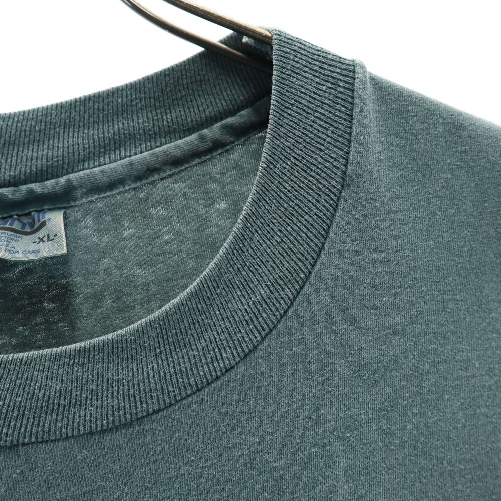 anbil アンビル 90s USA製 オールド シングルステッチ ネイティブプリント 半袖 Tシャツ XL グリーン系 メンズ