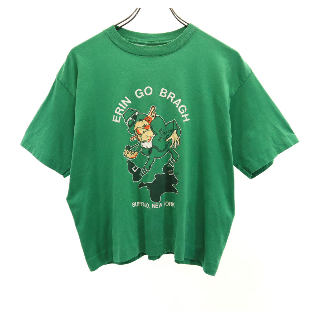 TRENCH トレンチ 80s USA製 ヴィンテージ 半袖 シングルステッチ Tシャツ XL グリーン メンズ