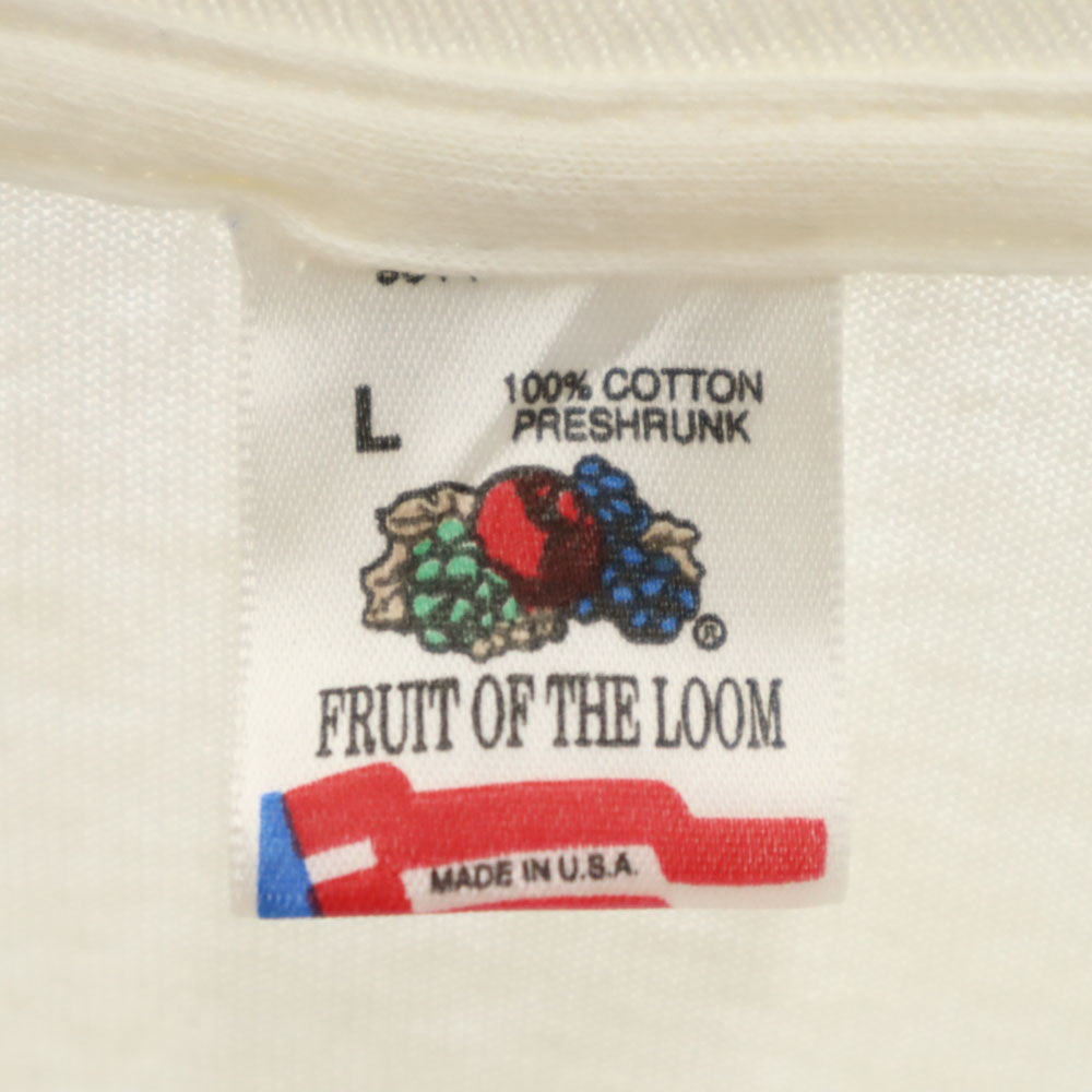 FRUIT OF THE LOOM フルーツオブザルーム 90s USA製オールド 長袖 Tシャツ L 白 ロンT メンズ