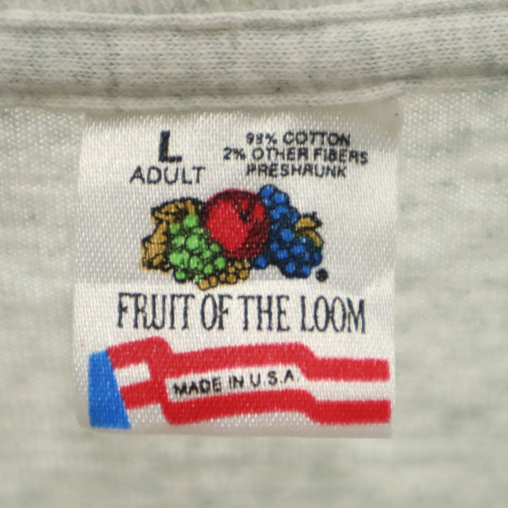 FRUIT OF THE LOOM フルーツオブザルーム 90s USA製オールド 長袖 Tシャツ L グレー ロンT メンズ