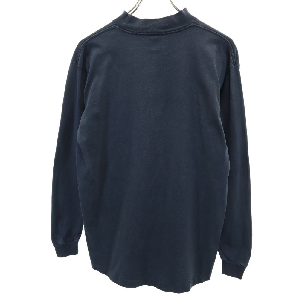 BUGLE BOY ビューグルボーイ 90s USA製 オールド 長袖 モックネック Tシャツ M ブラック ロンT シングルステッチ メンズ