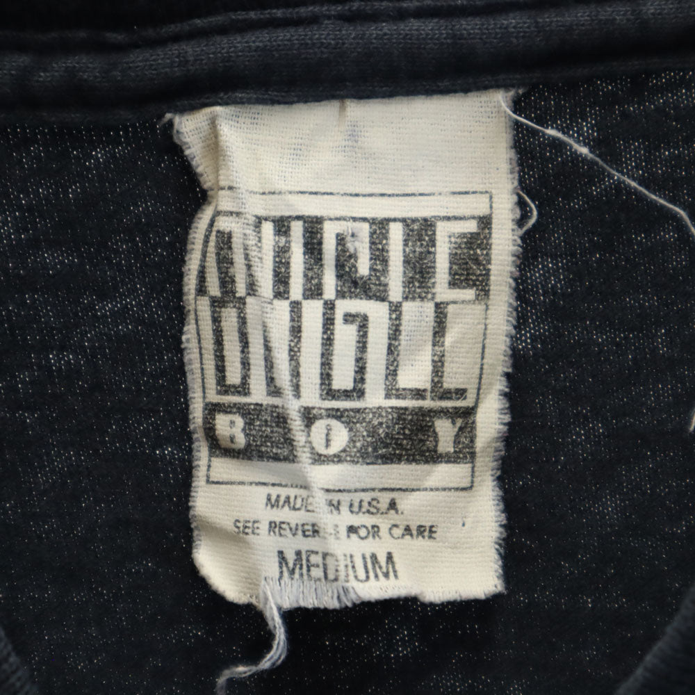 BUGLE BOY ビューグルボーイ 90s USA製 オールド 長袖 モックネック Tシャツ M ブラック ロンT シングルステッチ メンズ