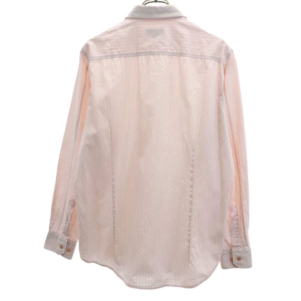 HUGO HUGO BOSS ヒューゴ ヒューゴボス ストライプ柄 長袖 シャツ L ピンク メンズ