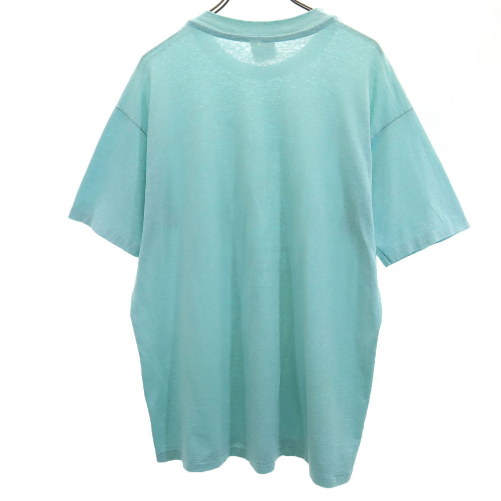 ヘインズ 80s USA製 ヴィンテージ 半袖 Tシャツ XL 水色 Hanes シングルステッチ メンズ