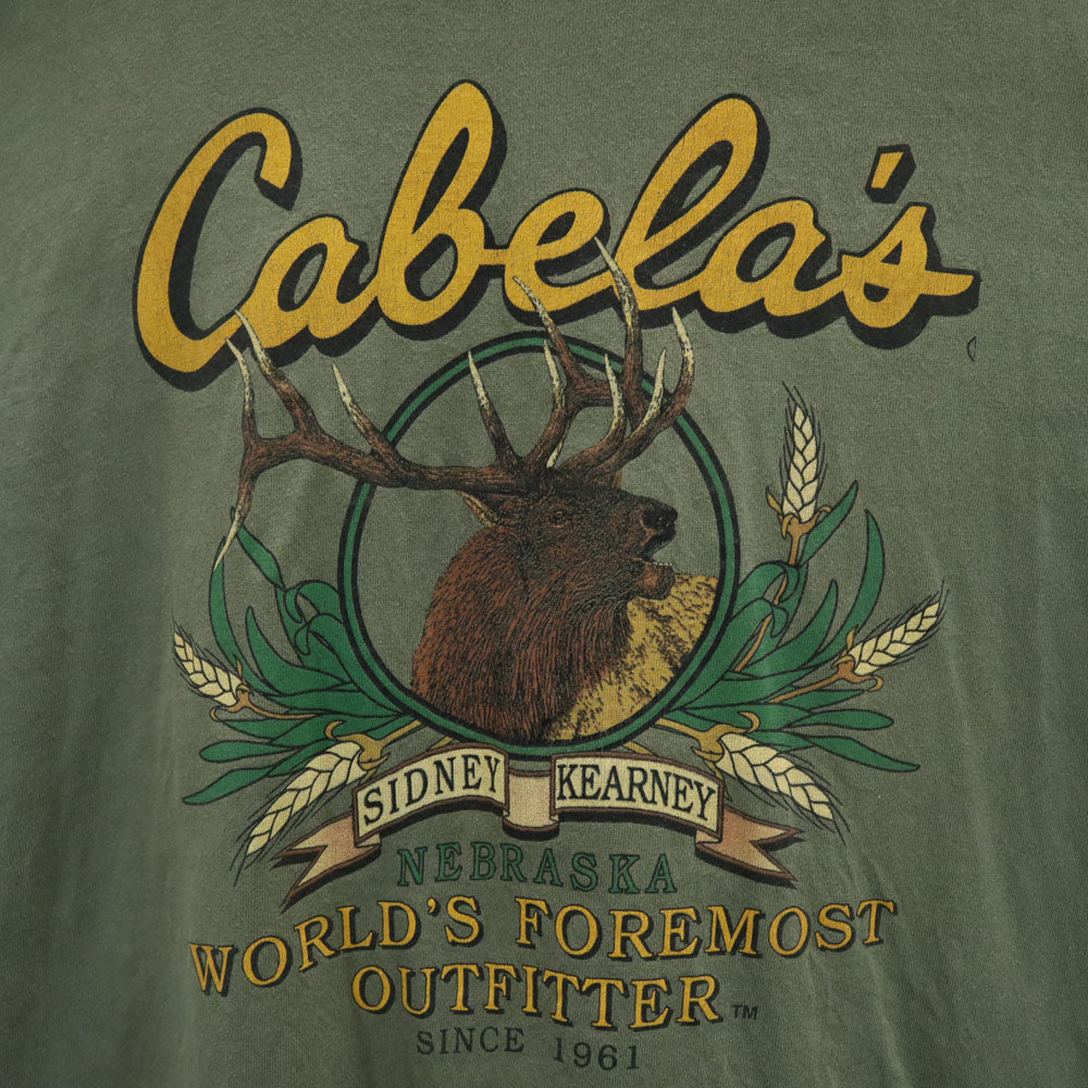 FRUIT OF THE LOOM フルーツオブザルーム 90s USA製 カベラス オールド シングルステッチ 半袖 Tシャツ L カーキ メンズ