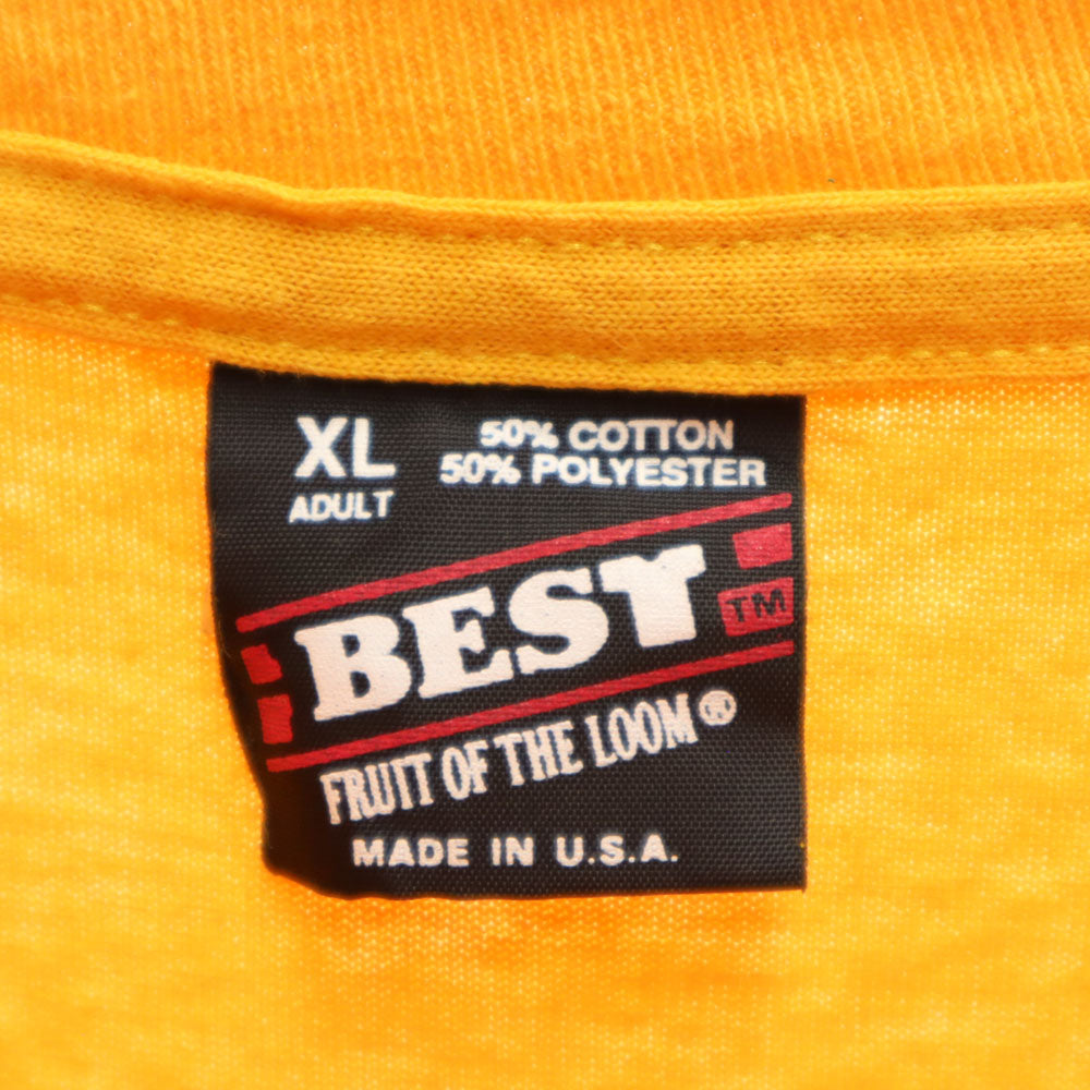 FRUIT OF THE LOOM フルーツオブザルーム 90s USA製 オールド シングルステッチ 半袖 Tシャツ XL イエロー メンズ