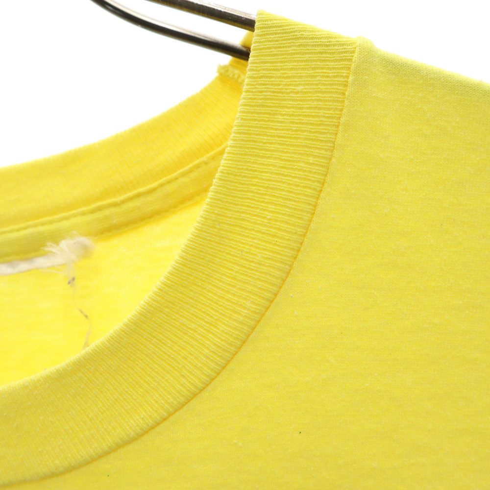 OLD オールド 90s シングルステッチ 半袖 Tシャツ イエロー メンズ