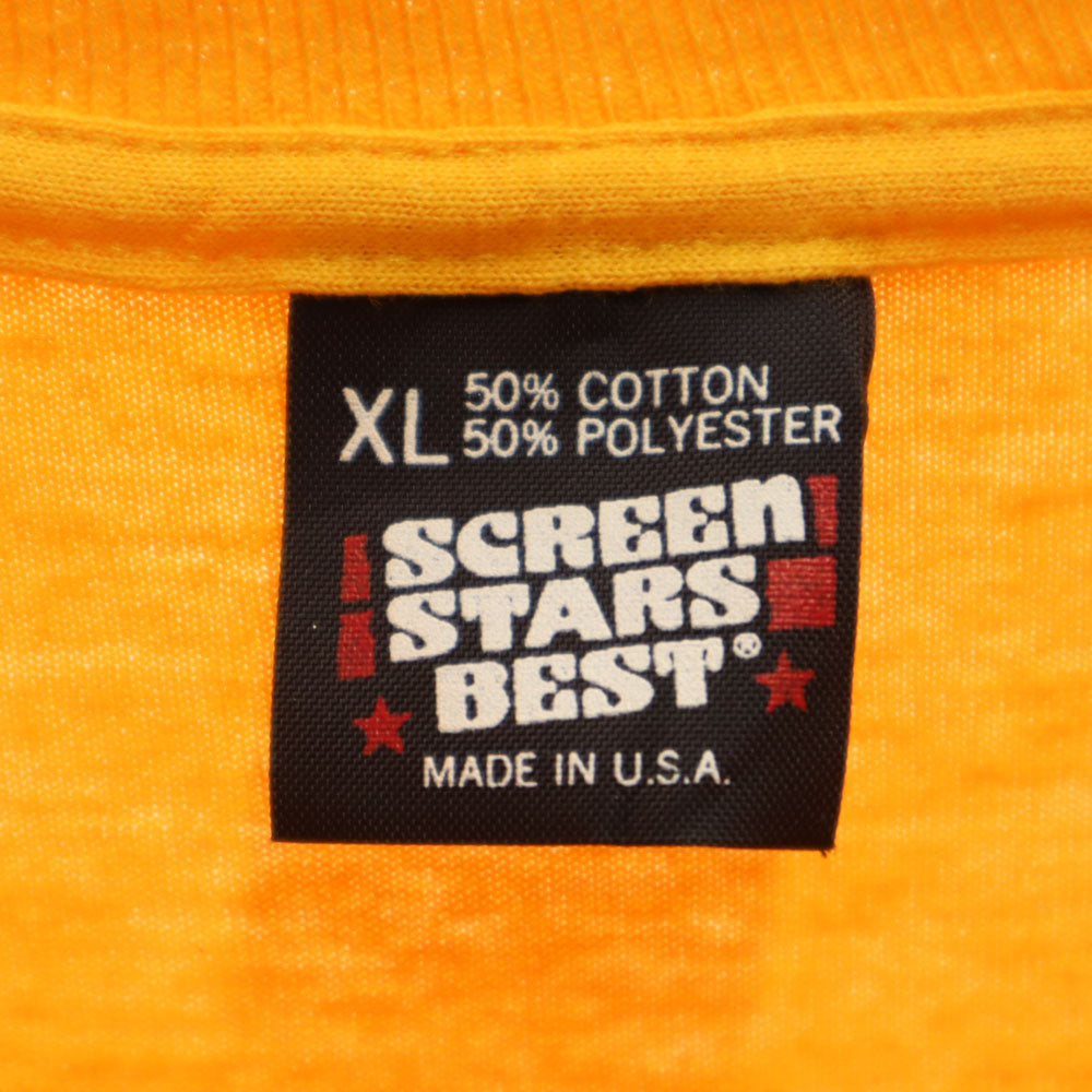 スクリーンスターズベスト 90s USA製 オールド シングルステッチ 半袖 Tシャツ XL イエロー SCREEN STARS BEST メンズ