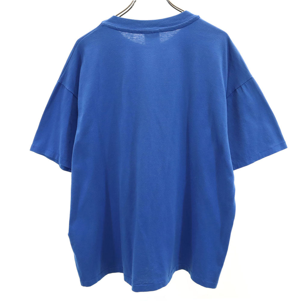 ヘインズ 90s USA製 オールド シングルステッチ 半袖 Tシャツ XL ブルー Hanes メンズ