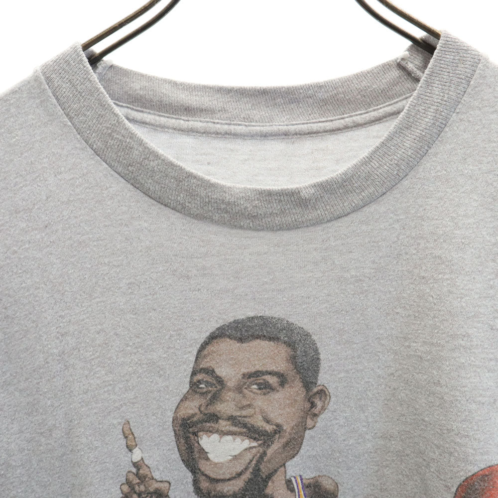 セーラム 90s NBA マジックジョンソン 半袖 Tシャツ グレー SALEM LOS ANGELES LAKERS 32 メンズ
