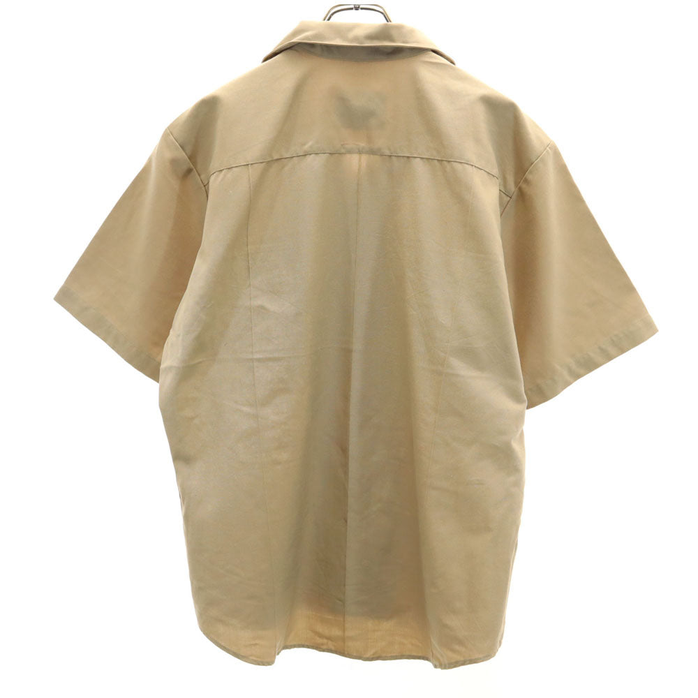 アメリカ軍 00s 2008年 警察 DSCP 半袖 オープンカラー サービス ドレスシャツ L カーキベージュ US ARMY ミリタリー 米軍 メンズ