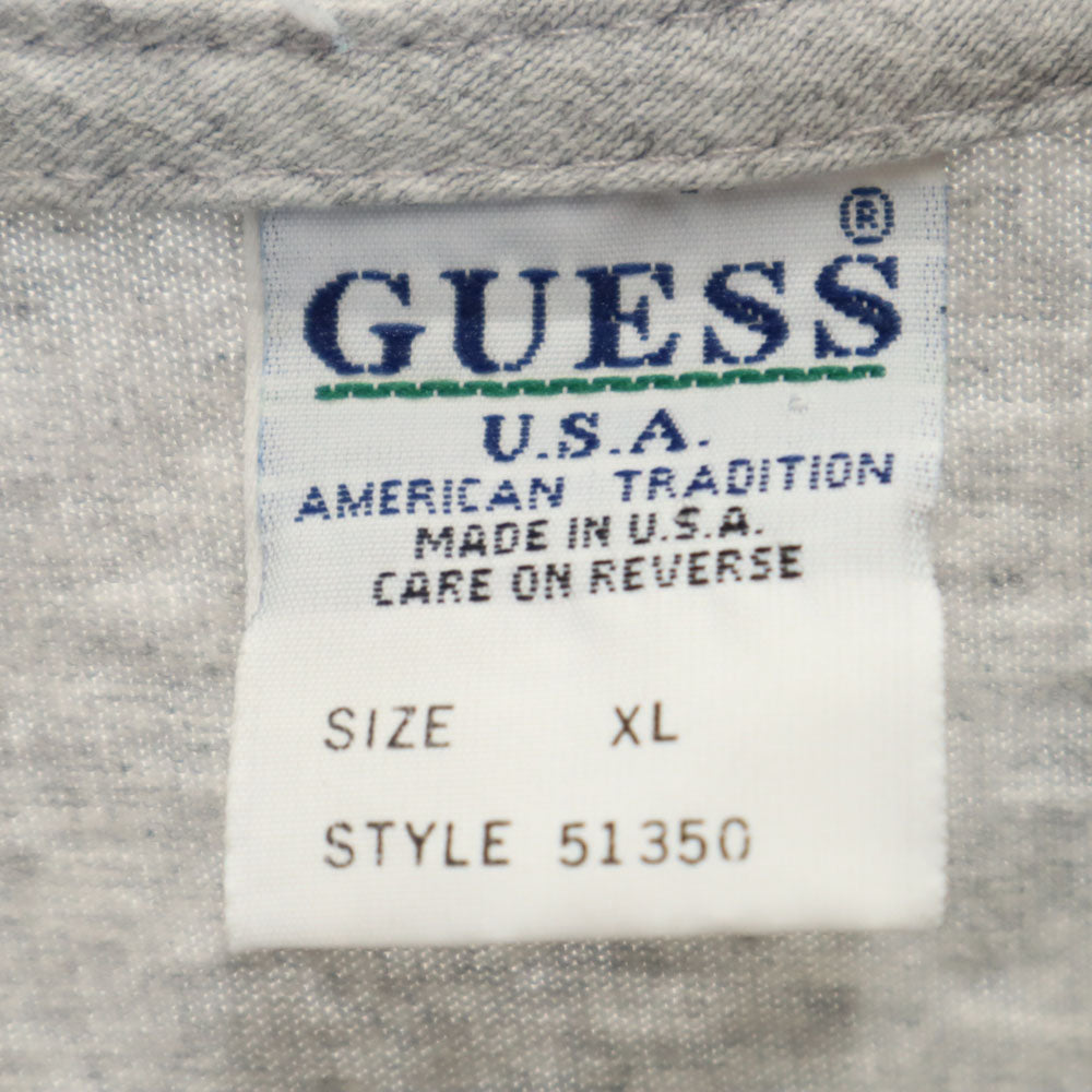 Guess ゲス 90s USA製 オールド 半袖 Tシャツ XL グレー メンズ
