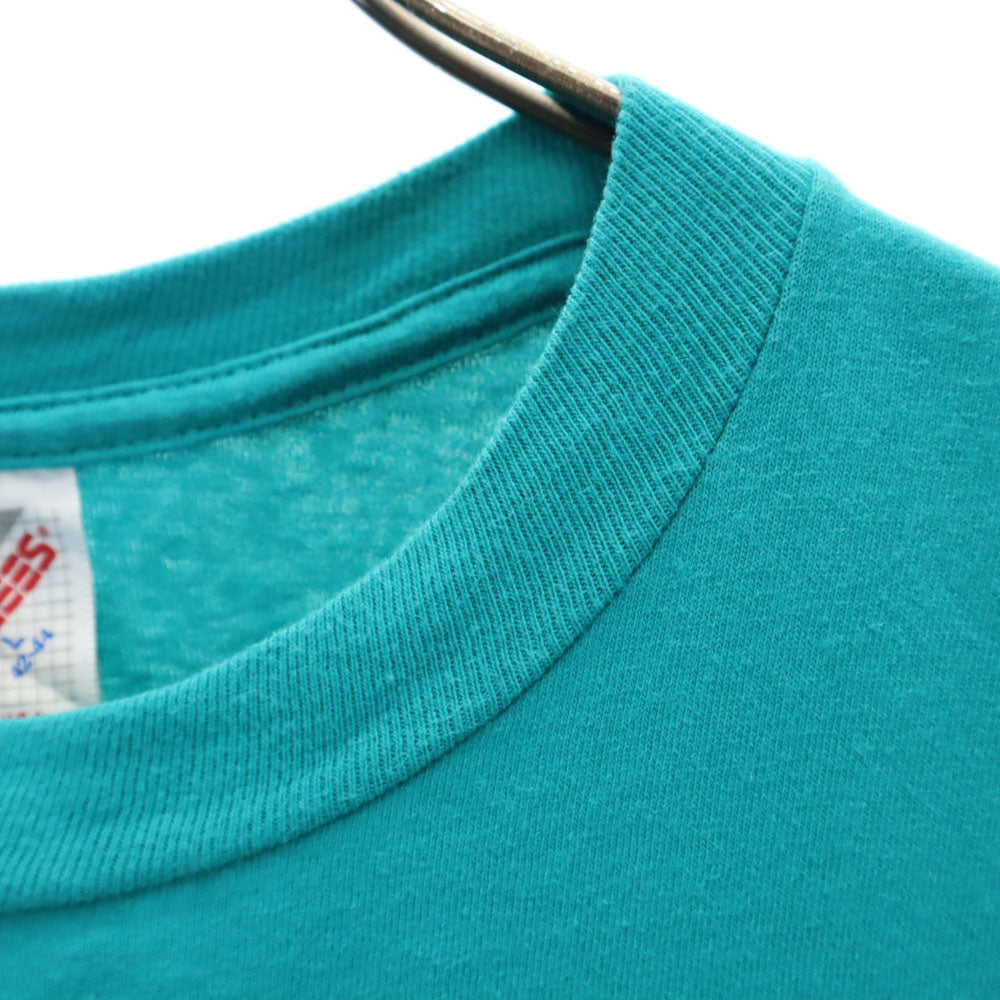 JERZEES ジャージーズ 90s USA製 オールド 花柄 半袖 Tシャツ L エメラルドグリーン メンズ