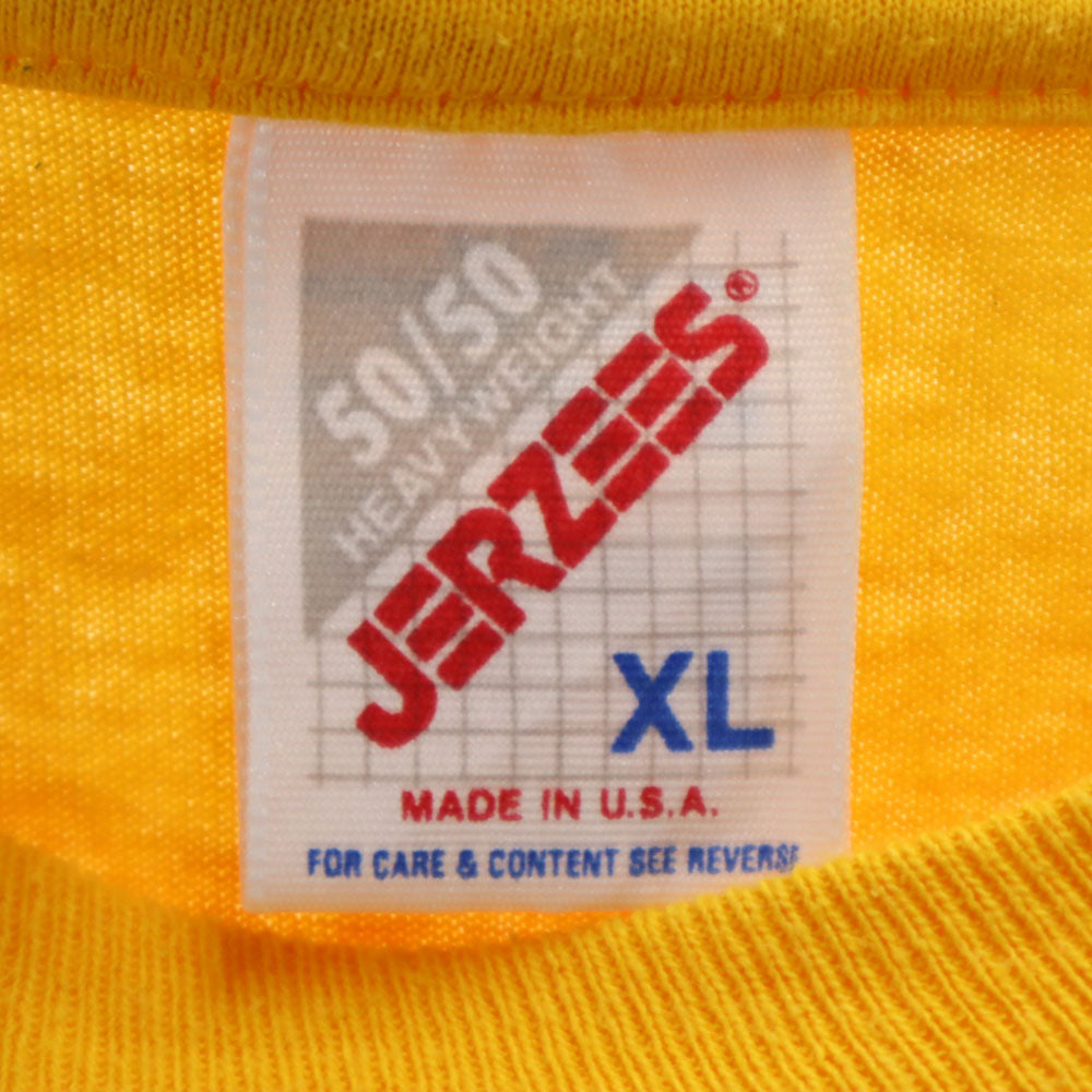 JERZEES ジャージーズ 90s USA製 オールド シングルステッチ 半袖 Tシャツ XL イエロー メンズ