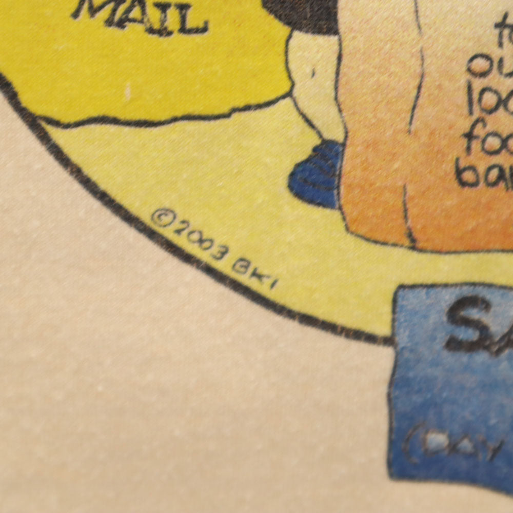 PLATINUM PLUS 00s USA製 シングルステッチ 半袖 Tシャツ XL ベージュ メンズ