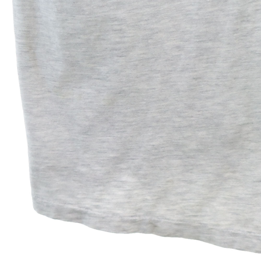 Hanes ヘインズ 90s USA製 オールド シングルステッチ バックプリント 半袖 Tシャツ XL グレー メンズ