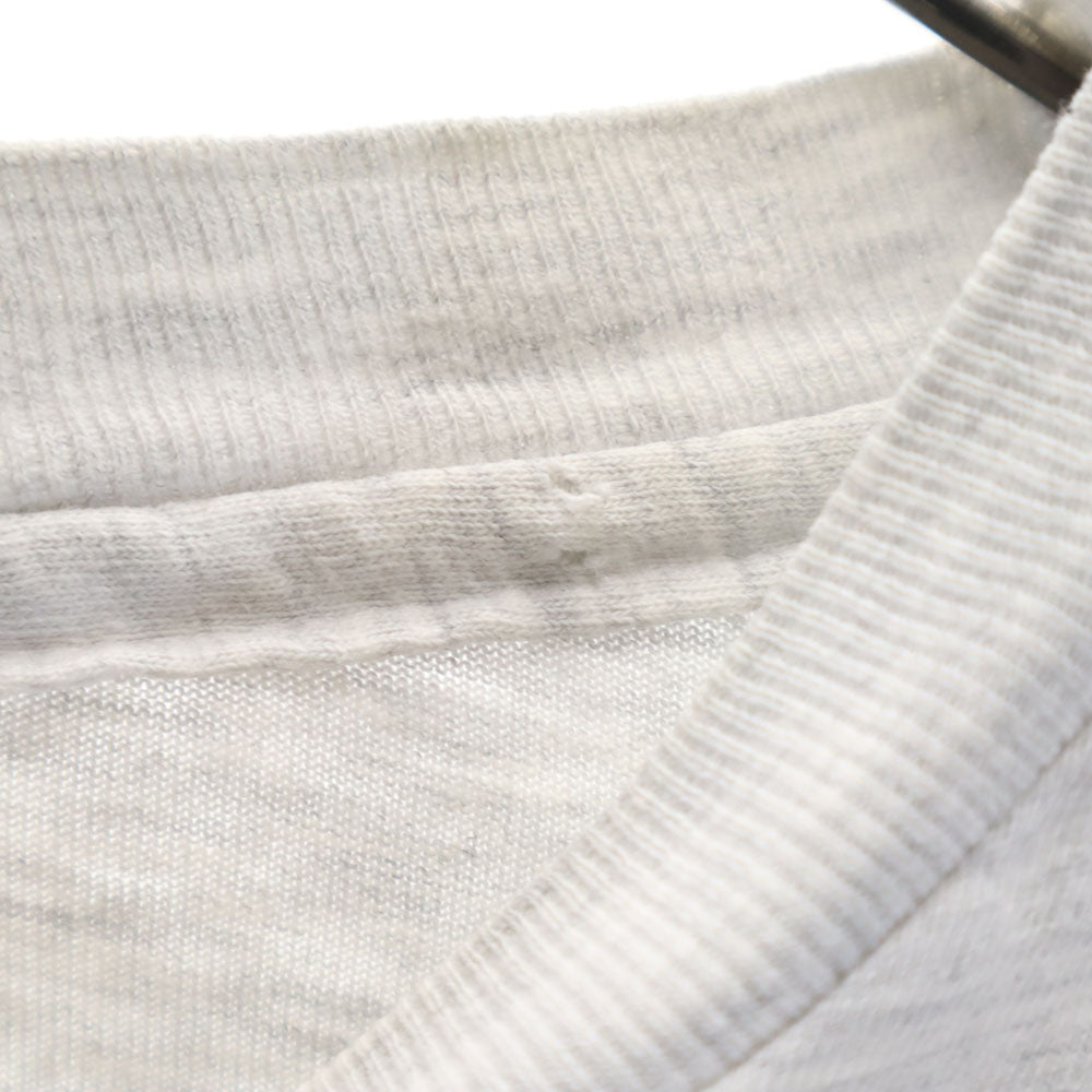 Hanes ヘインズ 90s USA製 オールド シングルステッチ バックプリント 半袖 Tシャツ XL グレー メンズ