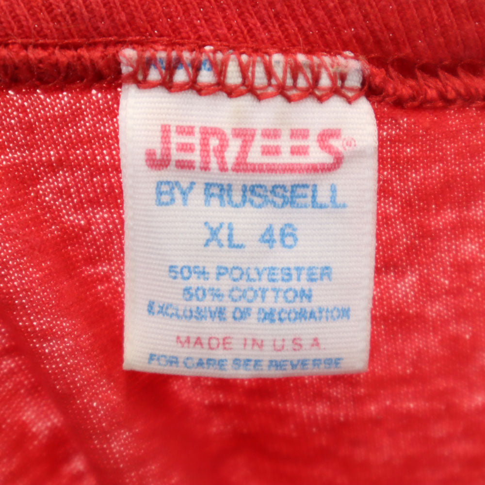 JERZEES ジャージーズ 70s 80s USA製 ヴィンテージ シングルステッチ 半袖 Tシャツ XL 赤 メンズ