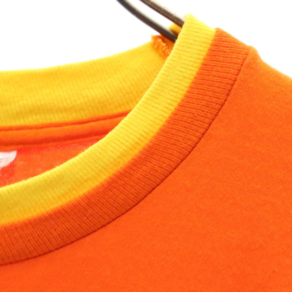 OLD オールド 90s 切り替え 半袖 Tシャツ M オレンジ メンズ