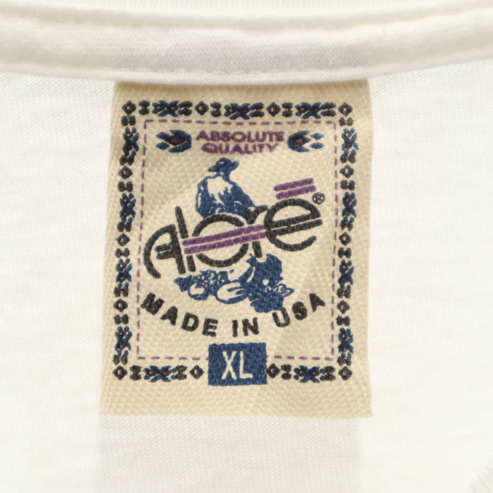 ALORE アローレ 90s USA製 オールド アニマルプリント 半袖 Tシャツ XL ホワイト シングルステッチ メンズ