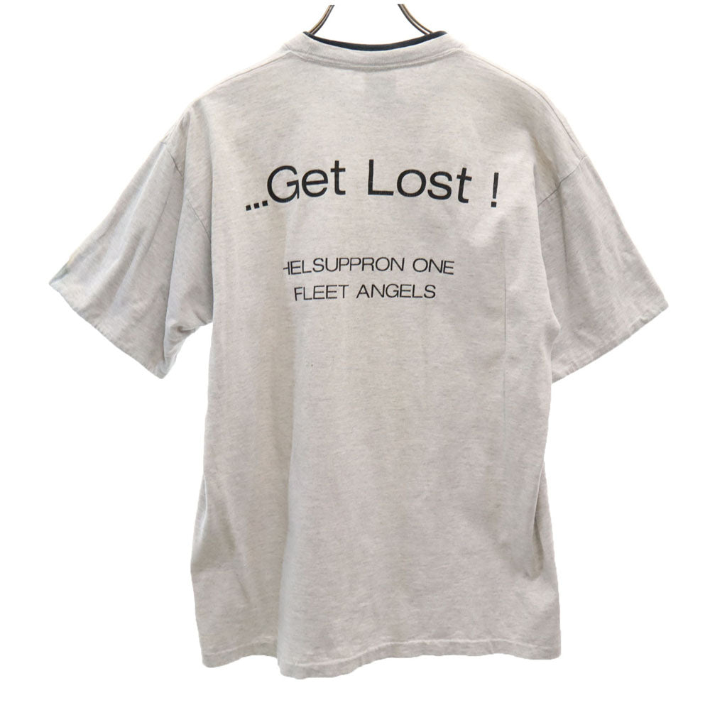 BELTON ベルトン 90s USA製 半袖 レイヤード オールド Tシャツ L ライトグレー メンズ