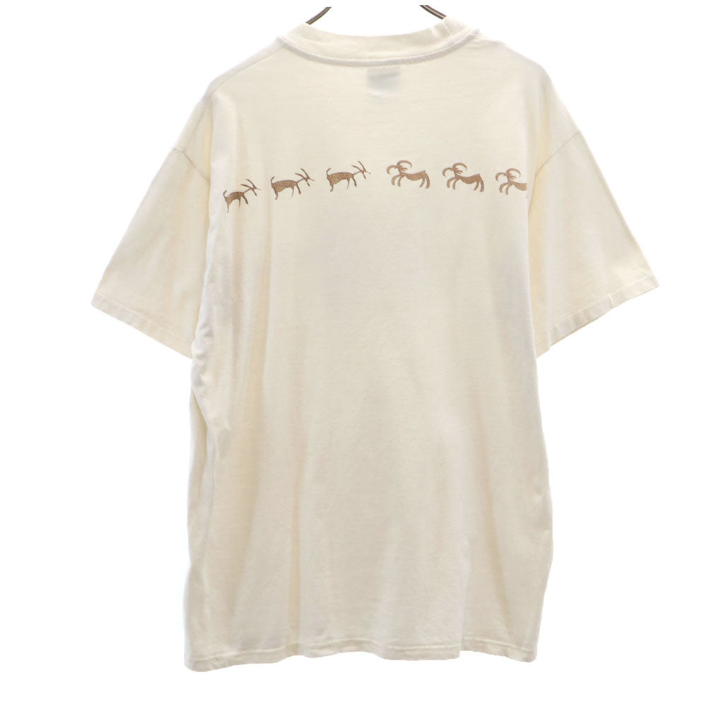 Hanes ヘインズ 90s 半袖 シングルステッチ オールド Tシャツ L オフホワイト BEEFY-T メンズ