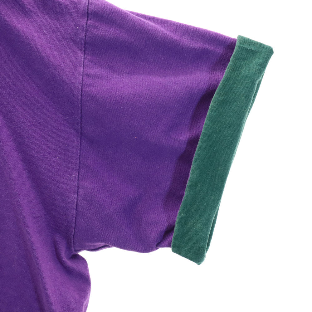 シグナル 90s USA製 バックプリント 半袖 オールド Tシャツ L パープル SIGNAL SPORTS スキー メンズ