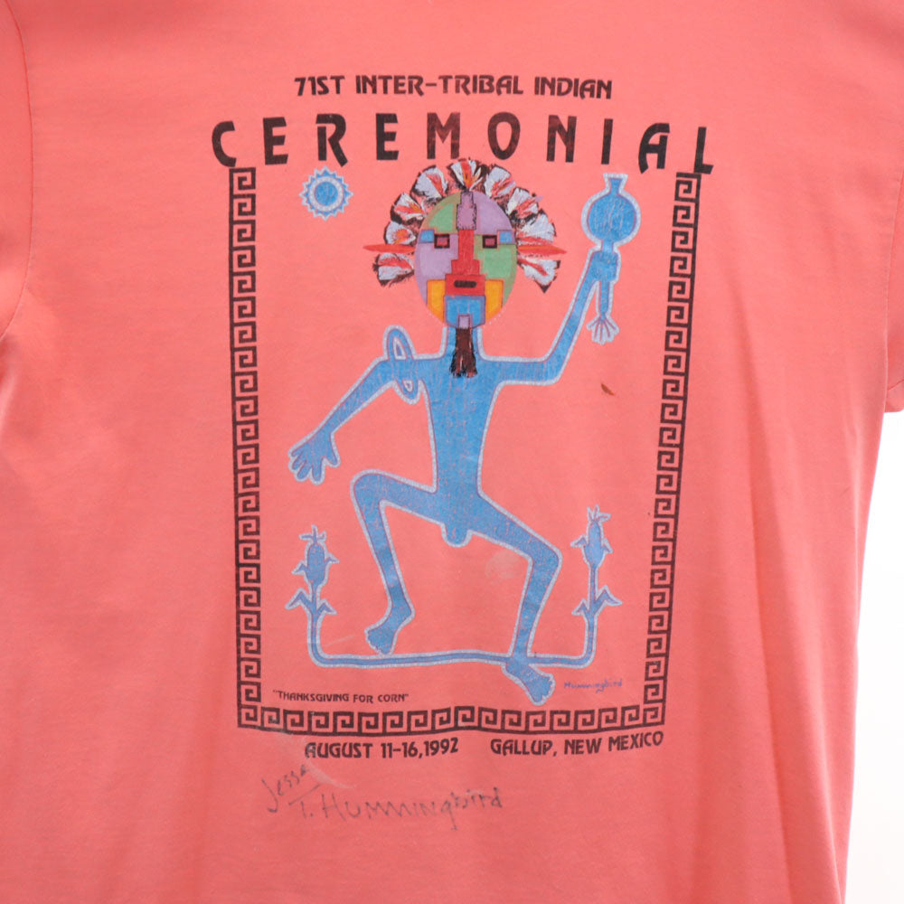 Hanes ヘインズ 90s 半袖 シングルステッチ オールド Tシャツ L コーラルピンク系 メンズ